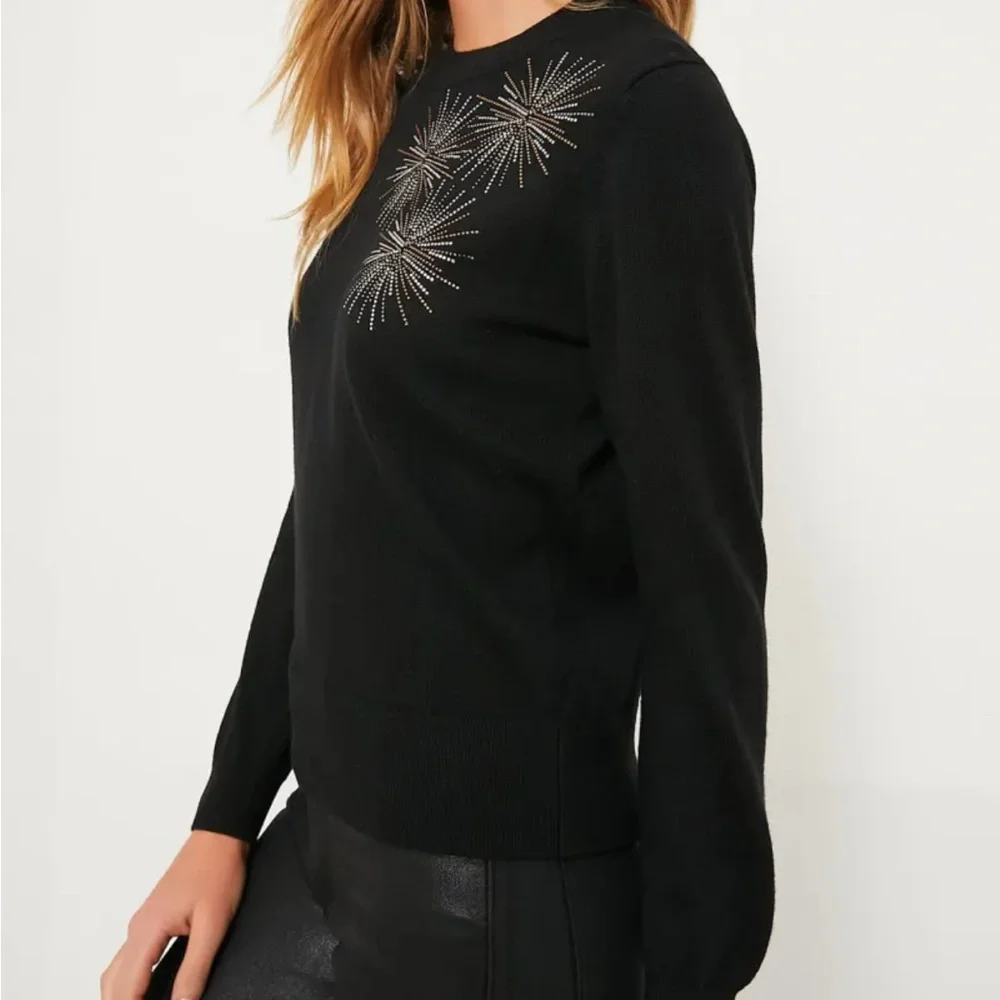 Tuckernuck Black Sunburst Embellished Riley Sweater - Picture 2 of 10